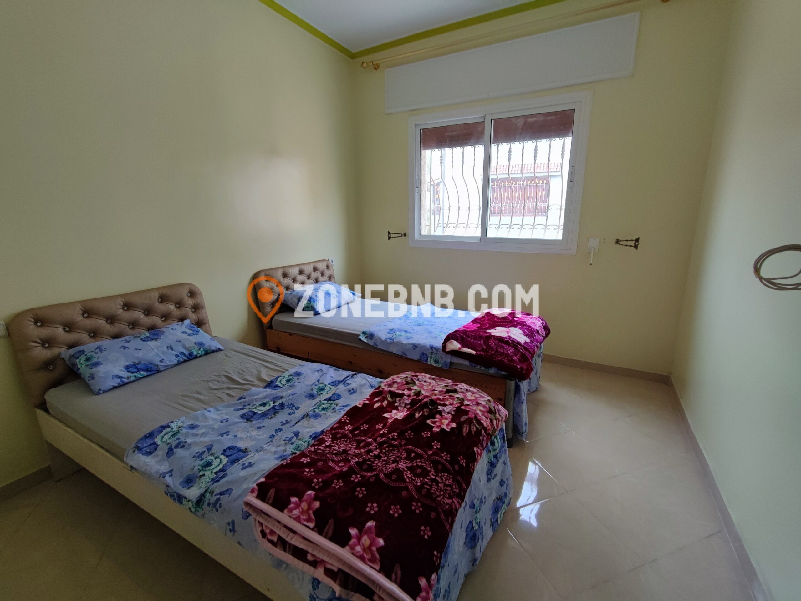 Appartement bnb Tanger 2eme etage chambre 2 lits 1 personnes